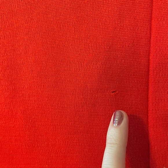 Vintage 60s 70s Butte Knit orange red poly wool blend blazer retro funky S-M - Picture 11 of 11